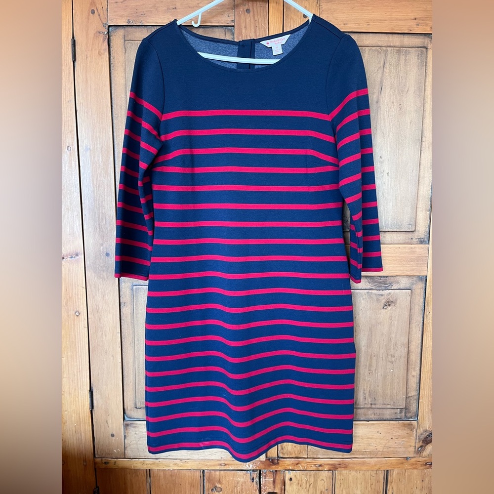 NWOT - Brooks Brother M Navy Blue and Red Nautical Dress